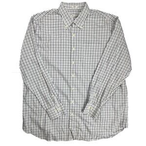 Peter Millar Gray White Check Button Down Long Sleeve Dress Shirt Men's Size XXL
